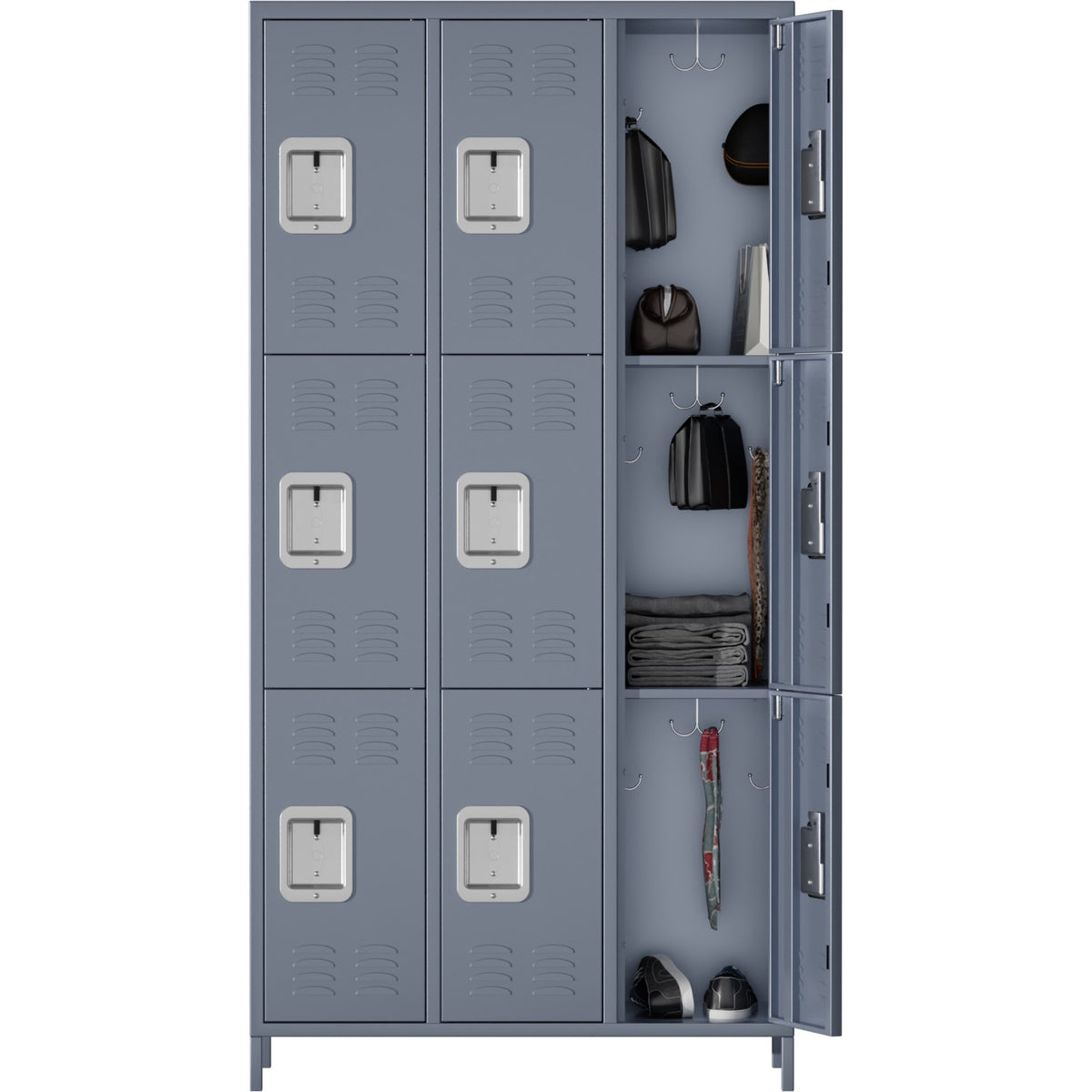 Commercial Grey 9 Door Locker 900x400x1830mm - SART240