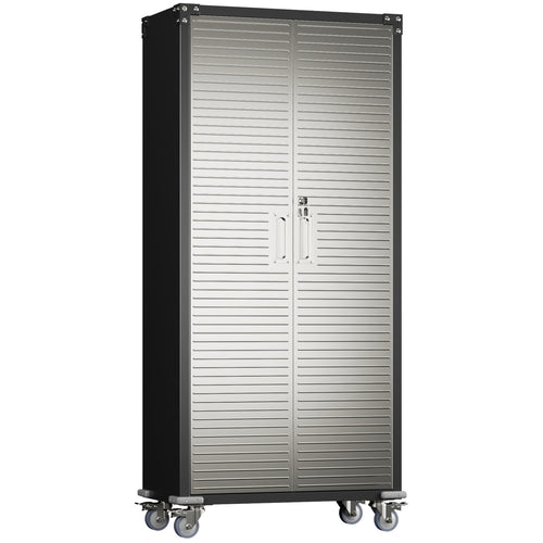 Lockable Mobile Steel Storage Cabinet 820 x 410 x 1830mm - SART302