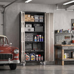 Lockable Mobile Steel Storage Cabinet 820 x 410 x 1830mm - SART302