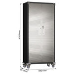 Lockable Mobile Steel Storage Cabinet 820 x 410 x 1830mm - SART302