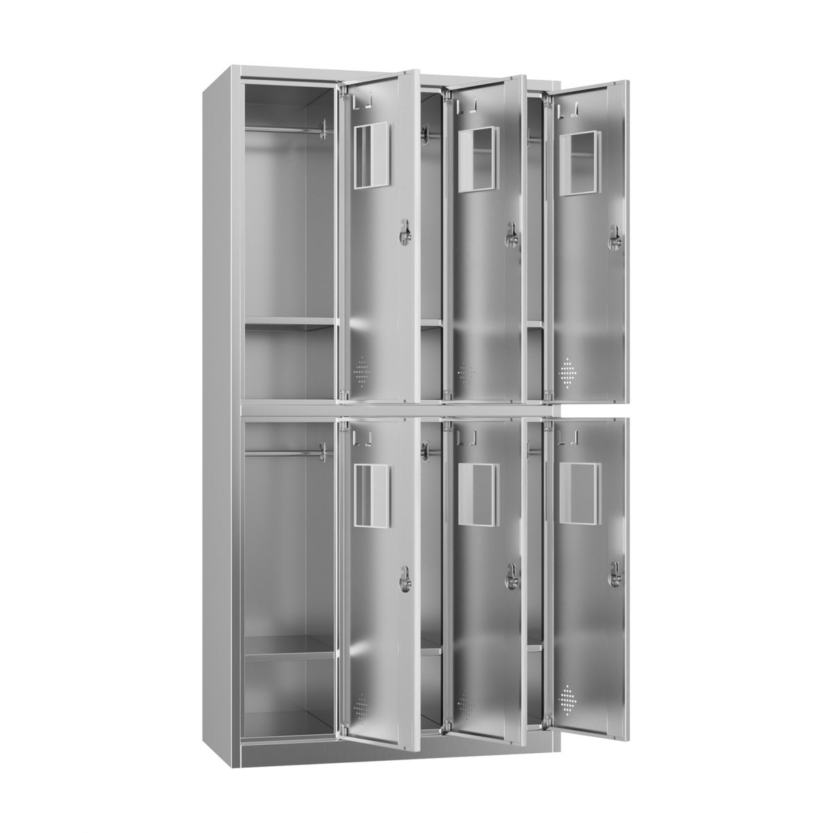 Commercial Stainless Steel 6‑Door Locker 1800×900×420 mm - SARTSS23