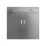 Commercial Stainless Steel Upright Cabinet with 2 Drawers and Double Doors, 900×900mm - SARTSS2DW