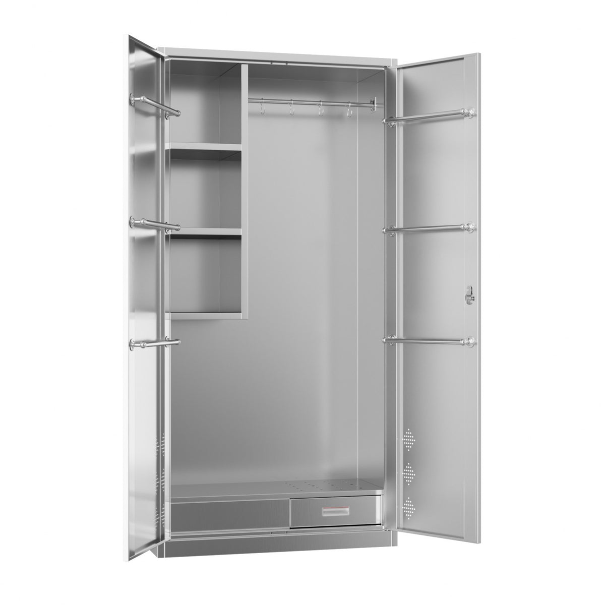 Commercial Stainless Steel Double‑Door Cleaning Cabinet, 1800×900×400 mm - SARTSS3S