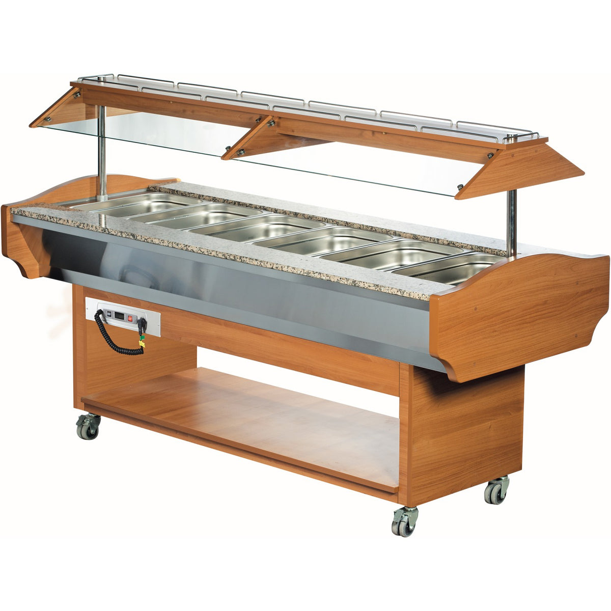 Refrigerated Salad Bar 6xGN1/1 Walnut - SBM6C
