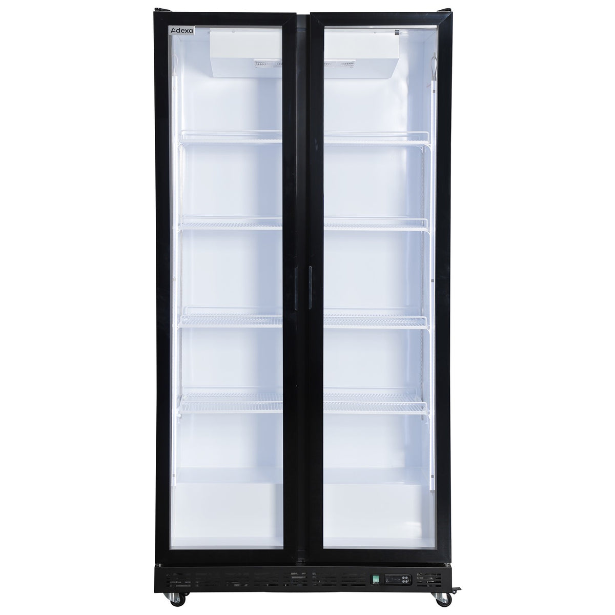 Commercial Upright Display Chiller 615L 2 Glass Door Black 900 x 580 x 1950mm - SC900