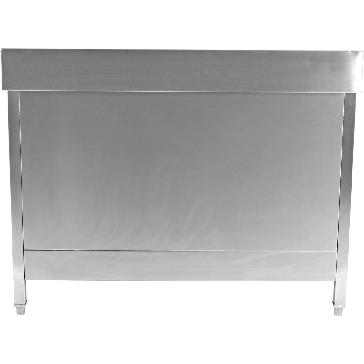 Commercial Worktop Floor Cupboard 2 sliding doors Stainless steel 1800x600x850mm Upstand - SCP18060B