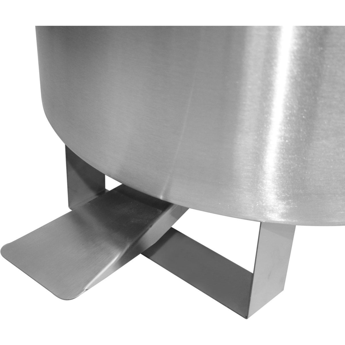 Professional Stainless Steel Pedal Waste Bin With Lid & Wheels 55 Litres - SDCP55