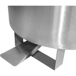 Professional Stainless Steel Pedal Waste Bin With Lid & Wheels 55 Litres - SDCP55