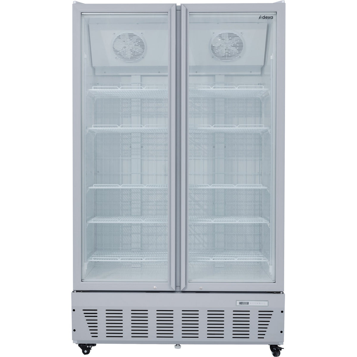 Commercial Freezer Upright 950 litres Double Hinged glass door Grey - SDF1000
