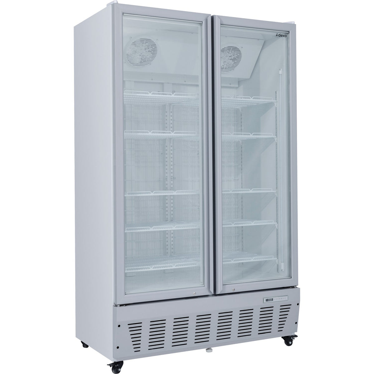 Commercial Freezer Upright 950 litres Double Hinged glass door Grey - SDF1000
