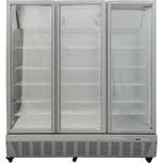 Commercial Freezer Upright 1500 litres Triple Hinged glass door Grey - SDF1500