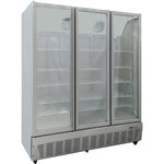 Commercial Freezer Upright 1500 litres Triple Hinged glass door Grey - SDF1500