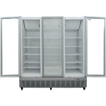 Commercial Freezer Upright 1500 litres Triple Hinged glass door Grey - SDF1500