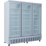 Commercial Display Freezer 1496 Litres Upright 3 Glass Doors Ventilated Cooling 1830x730x2020mm - SDT1500