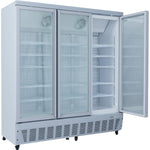 Commercial Display Freezer 1496 Litres Upright 3 Glass Doors Ventilated Cooling 1830x730x2020mm - SDT1500