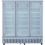 Commercial Display Freezer 1496 Litres Upright 3 Glass Doors Ventilated Cooling 1830x730x2020mm - SDT1500