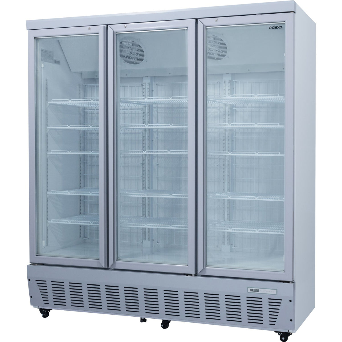 Commercial Display Freezer 1496 Litres Upright 3 Glass Doors Ventilated Cooling 1830x730x2020mm - SDT1500