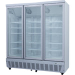 Commercial Display Freezer 1496 Litres Upright 3 Glass Doors Ventilated Cooling 1830x730x2020mm - SDT1500