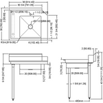 Commercial Stainless steel Pass Through Dishwasher Table with Sink Left 914mm Width - SDT36L