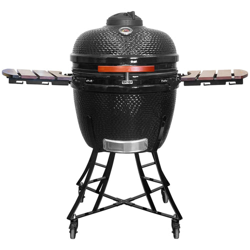 24" Ceramic Kamado BBQ Grill Egg XL Black - SE24BLACK