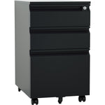 Professional Mobile Filing & Storage Cabinet 3 drawer 390x500x650mm Black - SEMC1BLACK