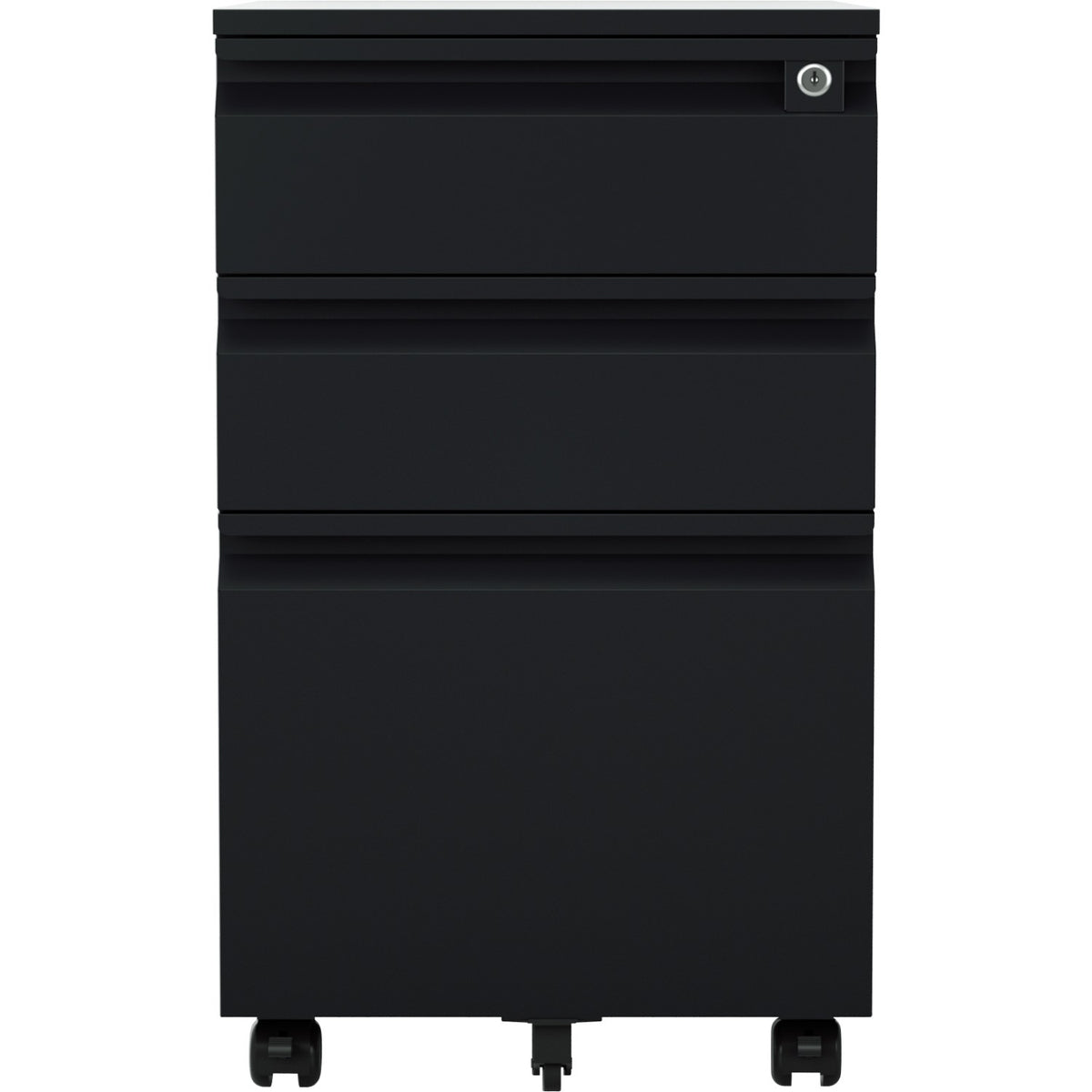 Professional Mobile Filing & Storage Cabinet 3 drawer 390x500x650mm Black - SEMC1BLACK