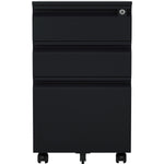 Professional Mobile Filing & Storage Cabinet 3 drawer 390x500x650mm Black - SEMC1BLACK