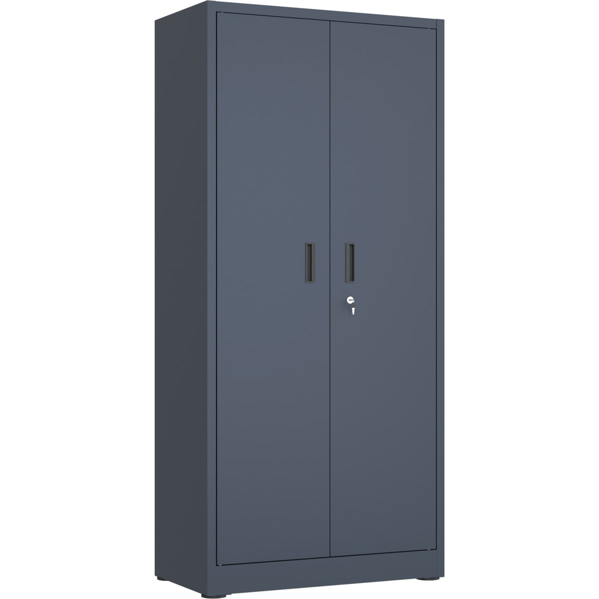 Heavy Duty Grey 2 Door Lockable Steel Tool Cabinet with 4 Shelves & Pegboard 800x400x1800mm - SETC1GREY