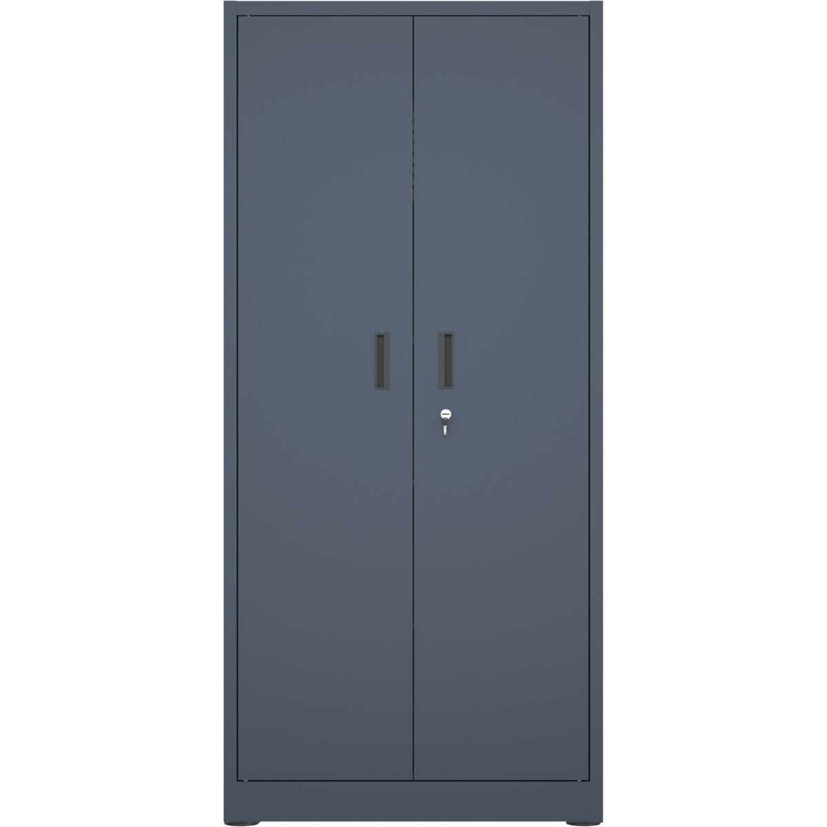Heavy Duty Grey 2 Door Lockable Steel Tool Cabinet with 4 Shelves & Pegboard 800x400x1800mm - SETC1GREY