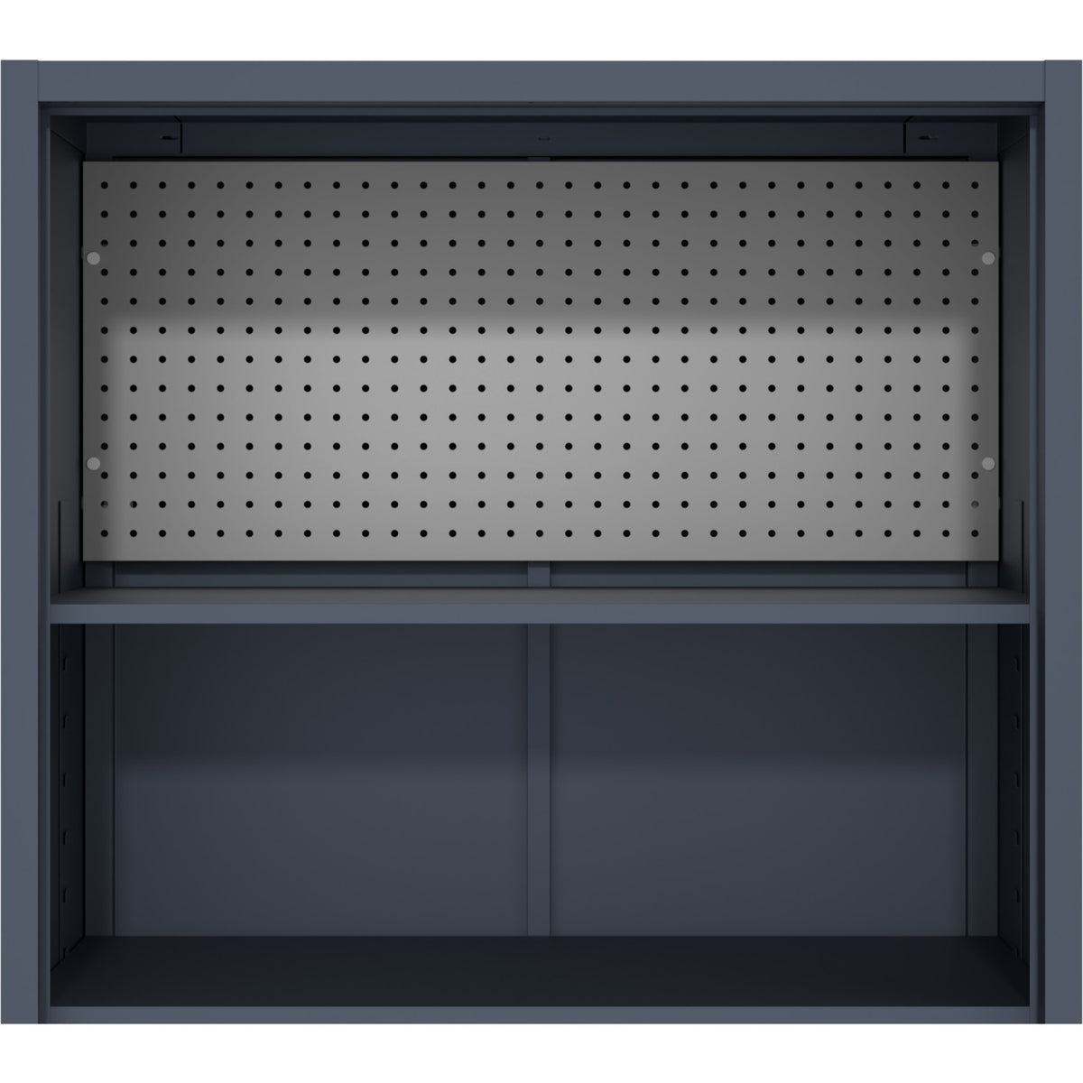 Heavy Duty Grey 2 Door Lockable Steel Tool Cabinet with 4 Shelves & Pegboard 800x400x1800mm - SETC1GREY