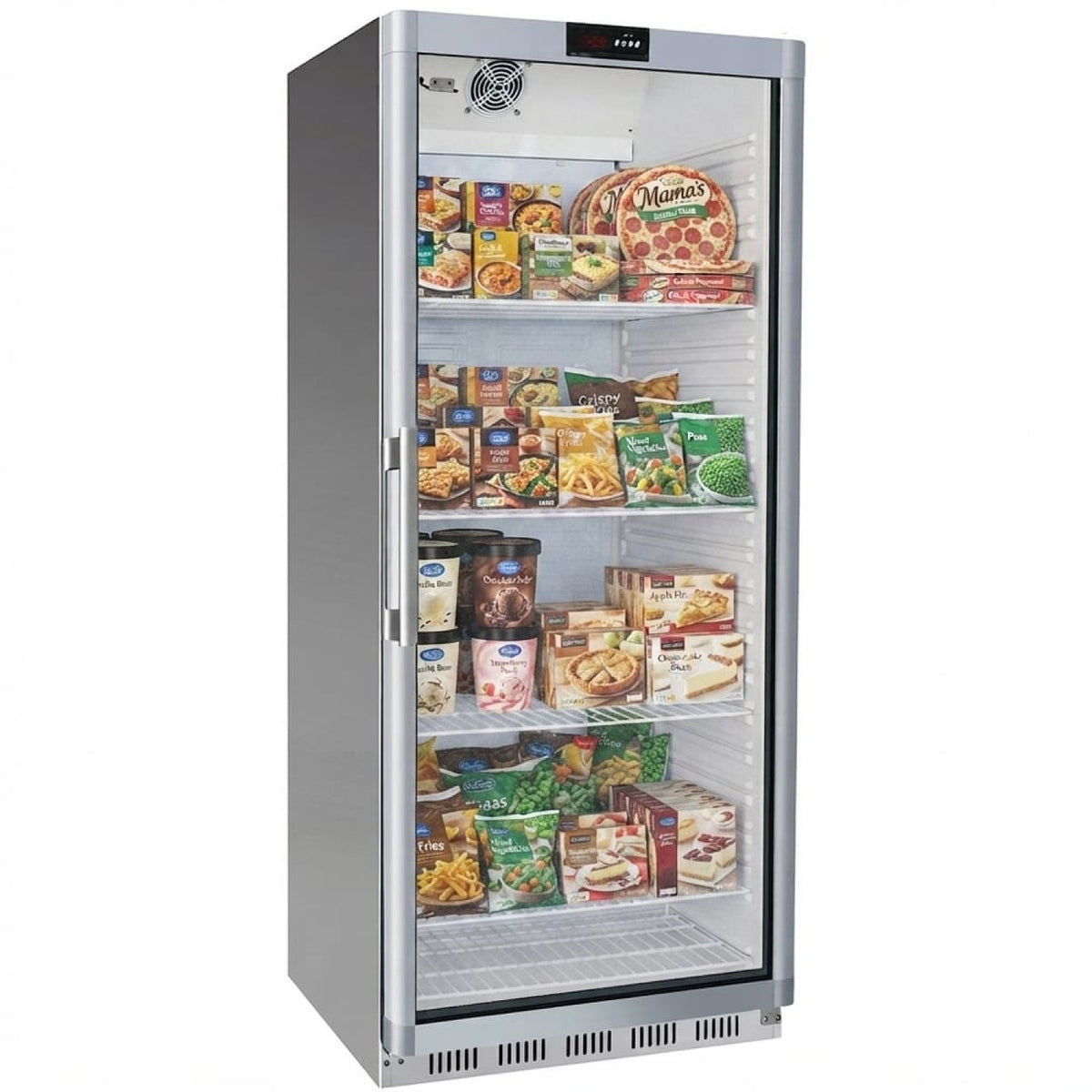 620lt Commercial Freezer Stainless steel Upright cabinet Single glass door - SF600G