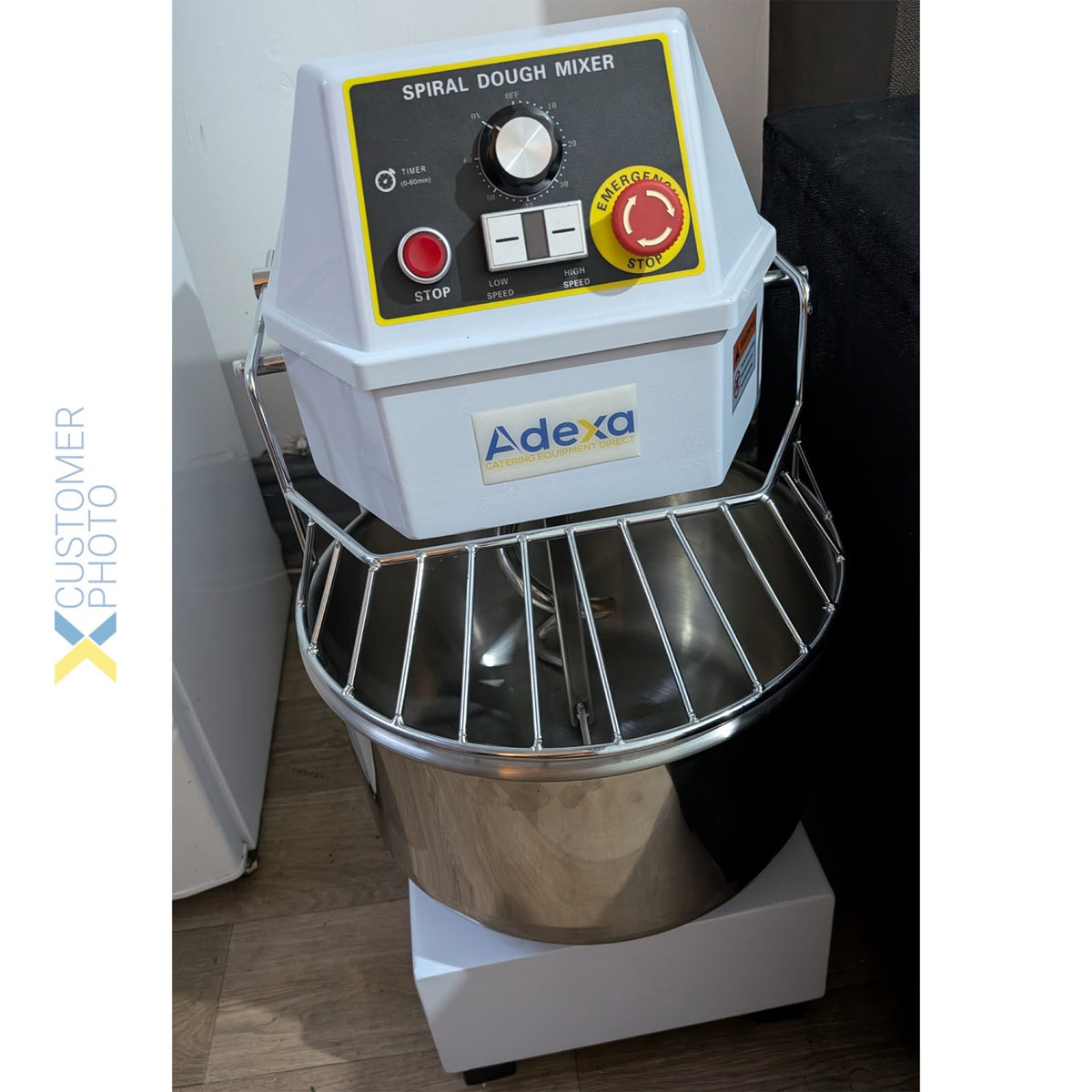 Professional Spiral Dough Mixer 20 Litres Fixed Head Fixed Bowl 2 Speeds 230V/1 Phase - SH20