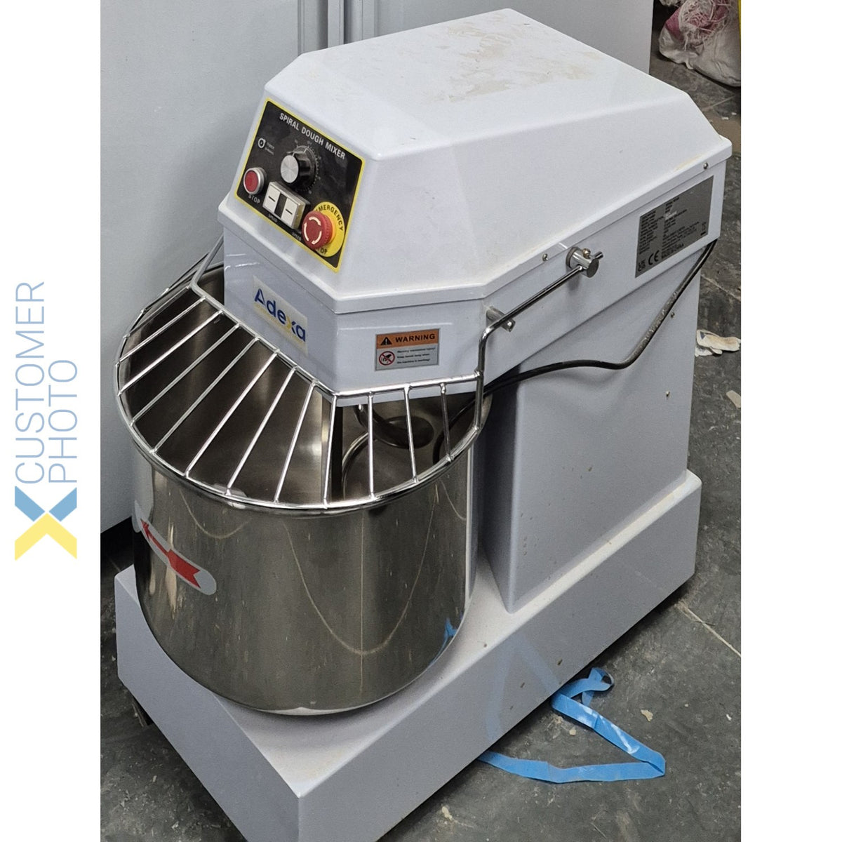 Professional Spiral Dough Mixer 40 litres Fixed head Fixed bowl 2 speeds 230V/1 phase - SH40