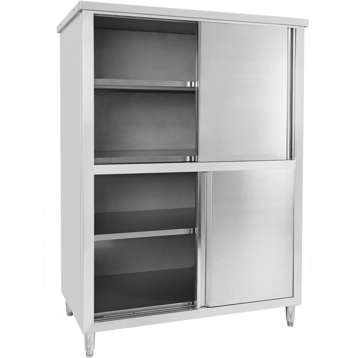 Commercial Stainless steel Storage Cabinet 4 Sliding Doors 1400x600x1800mm - VC146S