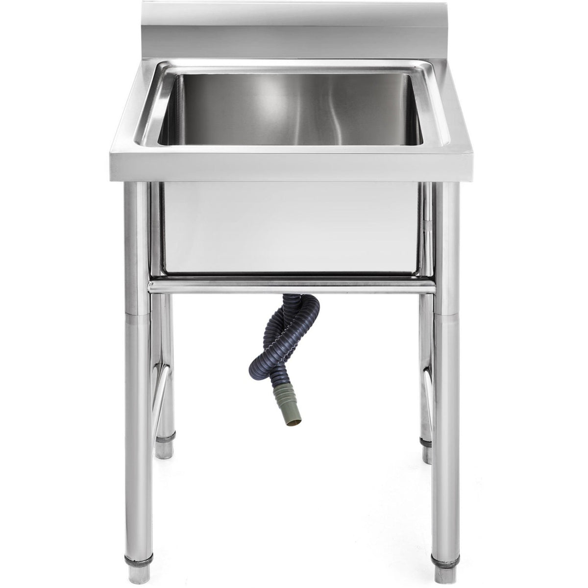 Commercial Sink Stainless steel 600x600x900mm 1 bowl Splashback - SINK6060