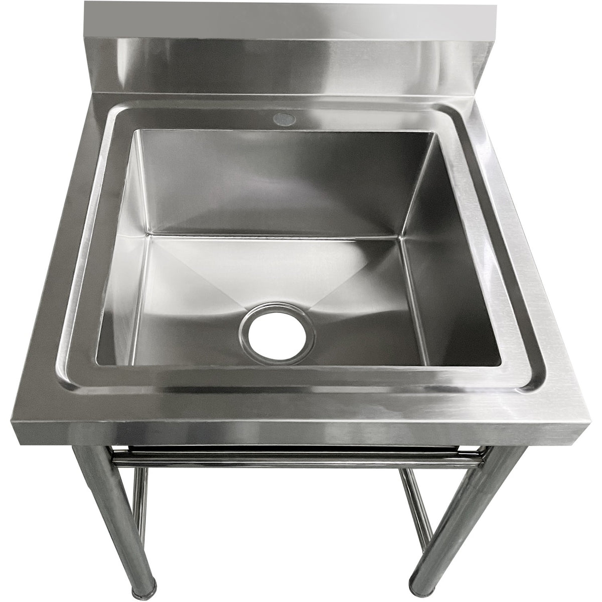 Commercial Sink Stainless steel 600x600x900mm 1 bowl Splashback - SINK6060