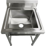 Commercial Sink Stainless steel 600x600x900mm 1 bowl Splashback - SINK6060