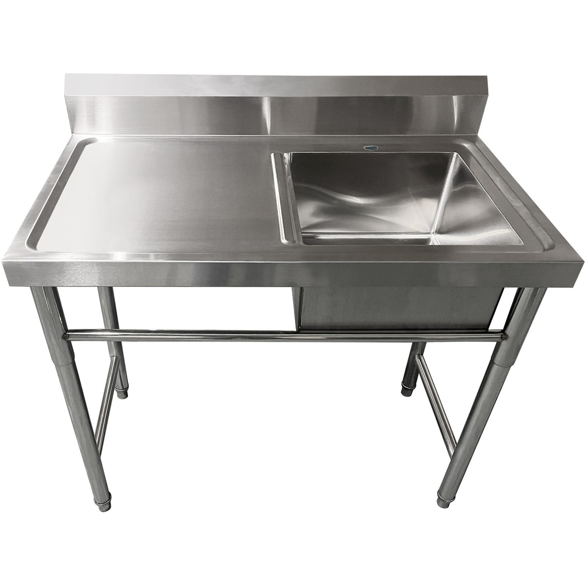 Commercial Sink Stainless steel 1000x600x900mm 1 bowl right Splashback - SINK8060RIGHT
