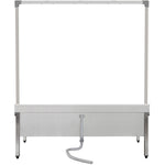 Commercial Stainless Steel Mop Sink with High Rack & 2-in-1 Mop Holder 1500x600x550mm - SMSJYHR15060
