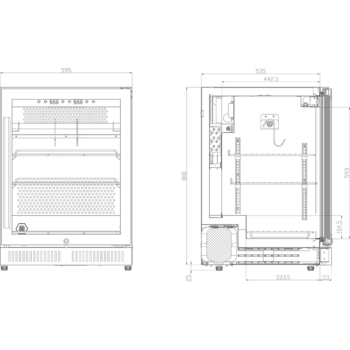 Professional Meat Dry Ageing Maturing Refrigerator 125 litres - SN125