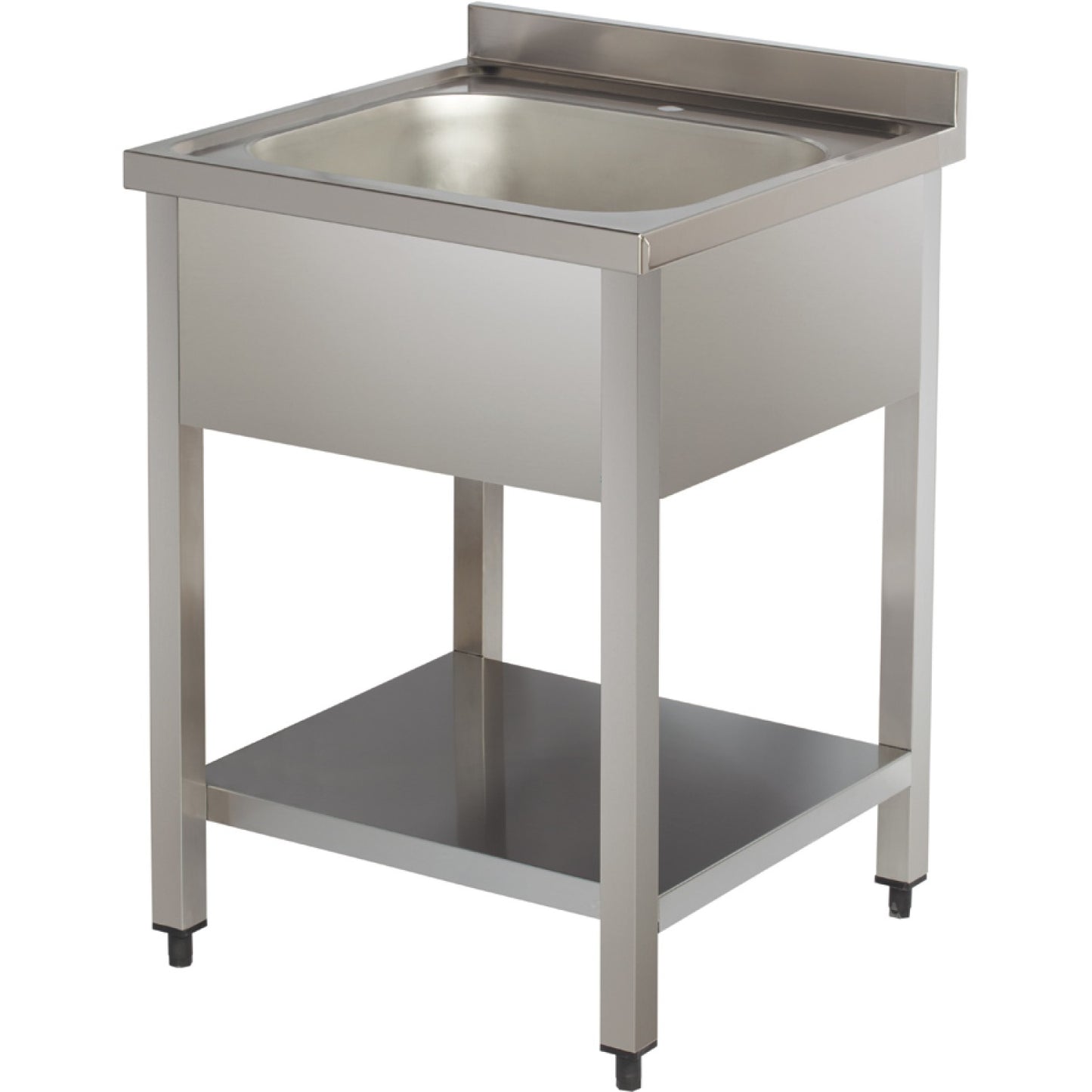 Commercial Sink Stainless steel 1 bowl Bottom shelf Splashback 600mm Depth 700mm - THSTR67BM1