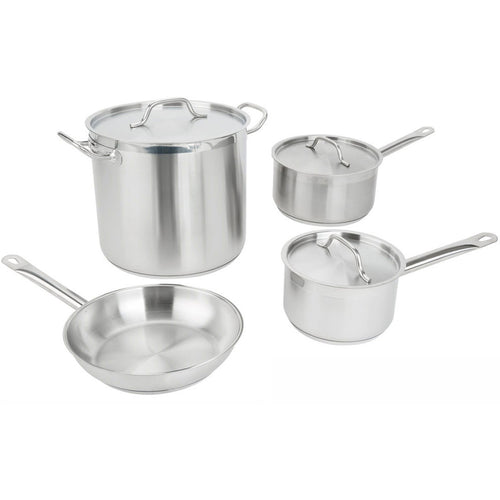 Set of Stainless steel Cookware 7 pcs Sauce pans Stew pan Fry pan - SPC7A