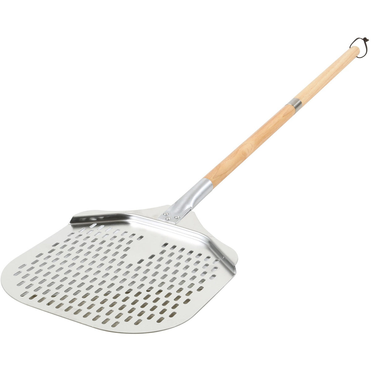 Pizza Peel 12'' Perforated square Wood handle Length 88cm - SPRX8812P