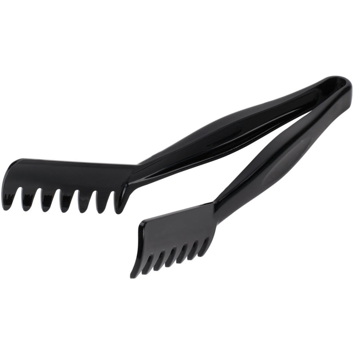 11" Black Angled Spaghetti Tongs Polycarbonate - SPTONG1
