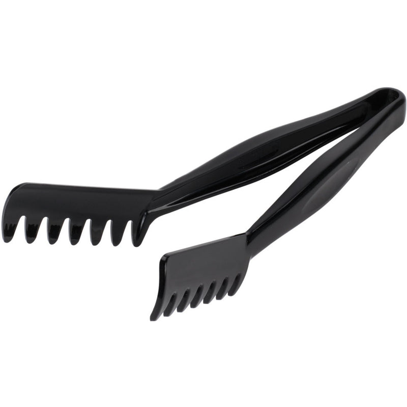 11" Black Angled Spaghetti Tongs Polycarbonate - SPTONG1