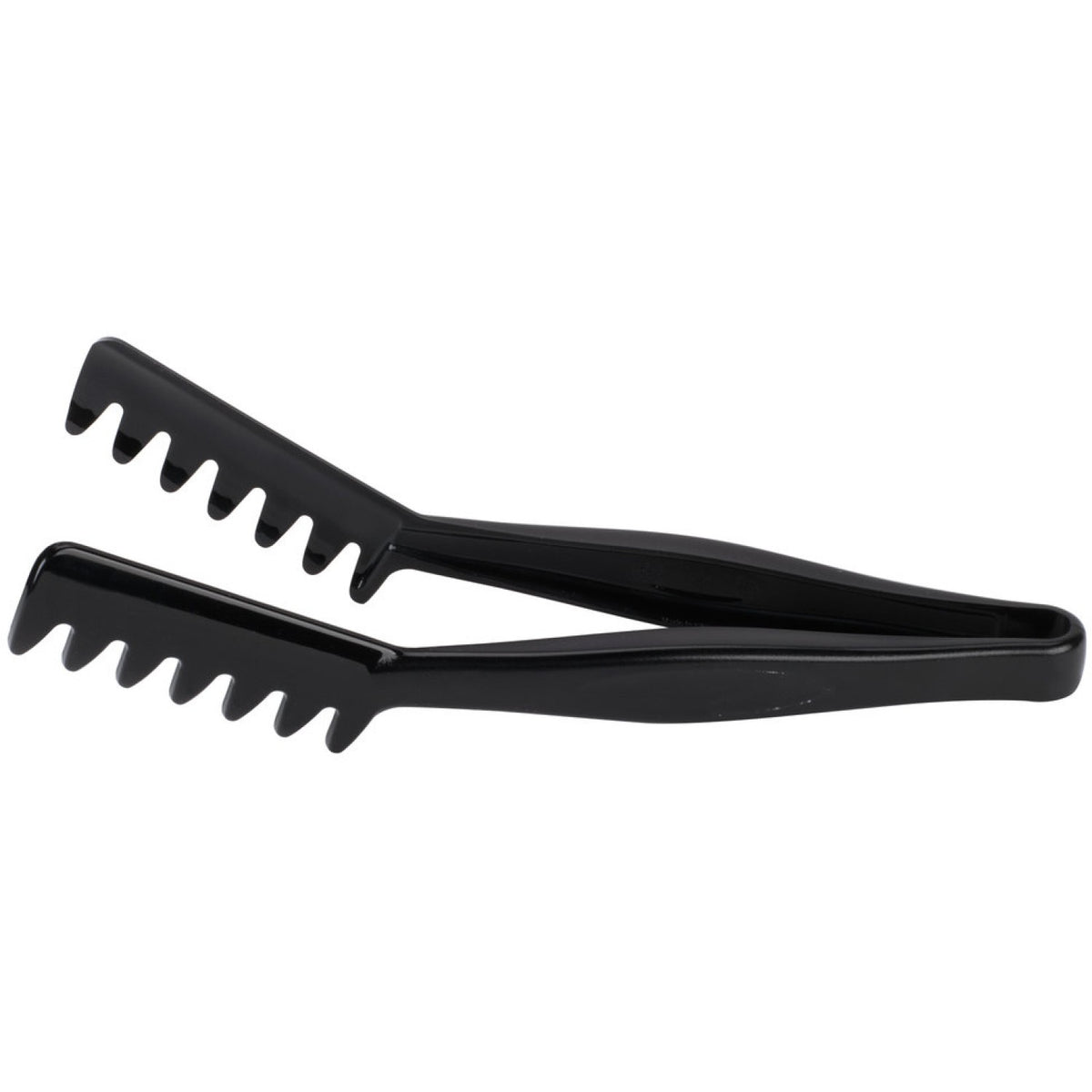 11" Black Angled Spaghetti Tongs Polycarbonate - SPTONG1