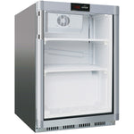 Commercial Refrigerator Undercounter 130 litres Stainless steel Single glass door - SR200G