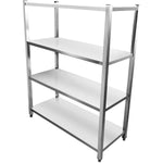 Commercial Shelving Unit 4 Tier Stainless Steel 1000x400x1500mm - SSB10040