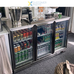 Back bar cooler 3 hinged doors 312 litres Stainless steel - SSBC03PP