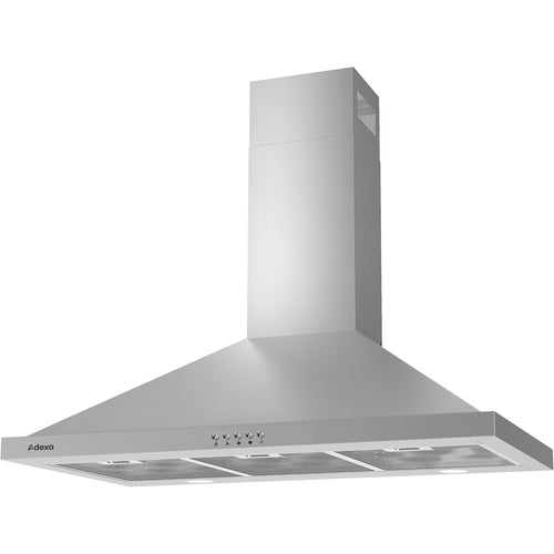 Commercial Chimney Extraction Canopy with Filter, Fan, Lights & 3 Speeds 900mm - SSCH1A